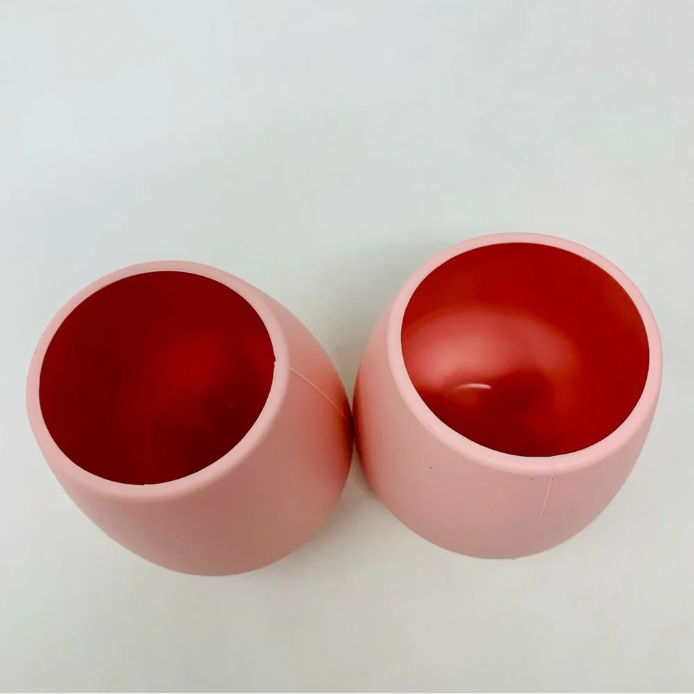 Odeme Silicone What A Pair Set Of 2 Wine Glasses